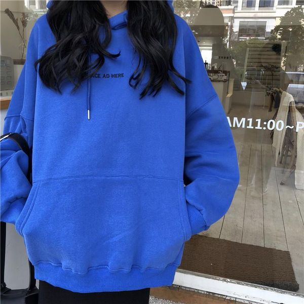 women's hoodies & sweatshirts autumn winter lady sweatshirt streetwear thicken hoodie long sleeve solid color loose pullover female coa, Black
women's hoodies & sweatshirts autumn winter lady sweatshirt streetwear thicken hoodie long sleeve solid color loose pullover female coa, Black