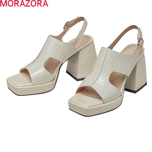 sandals morazora summer genuine leather women square high heels party wedding shoes fashion platform for woman, Black
sandals morazora summer genuine leather women square high heels party wedding shoes fashion platform for woman, Black
