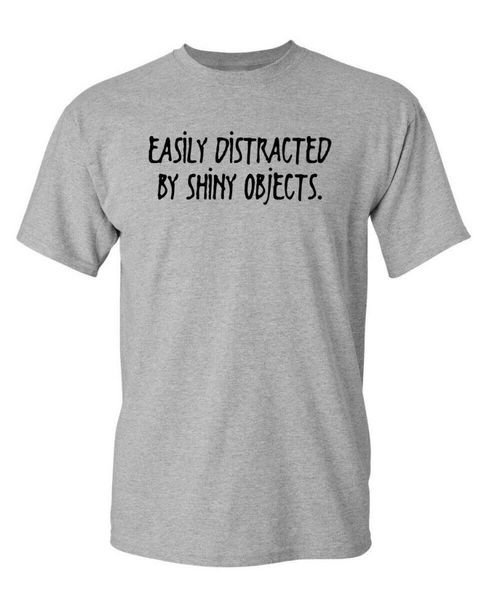 men's t-shirts easily distracted novelty gift idea humor heavy duty funny t-shirt, White;black
men's t-shirts easily distracted novelty gift idea humor heavy duty funny t-shirt, White;black