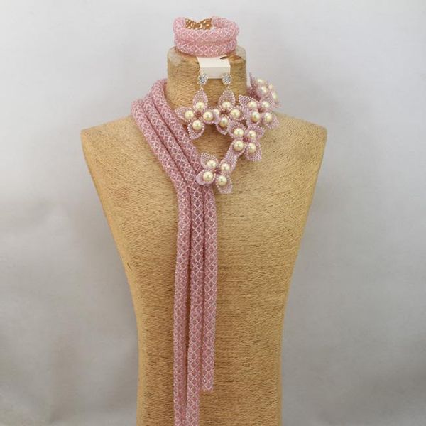 earrings & necklace splendid pink african bridal beads jewelry set women party sets gold birthday gift qw554, Silver
earrings & necklace splendid pink african bridal beads jewelry set women party sets gold birthday gift qw554, Silver