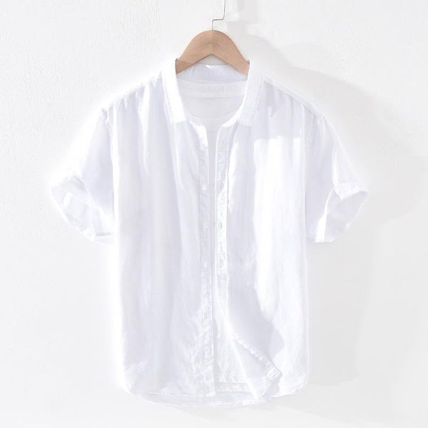 men's casual shirts 2021 summer cotton linen short sleeve shirt youth thin breathable loose lapel camisas para hombre, White;black
men's casual shirts 2021 summer cotton linen short sleeve shirt youth thin breathable loose lapel camisas para hombre, White;black