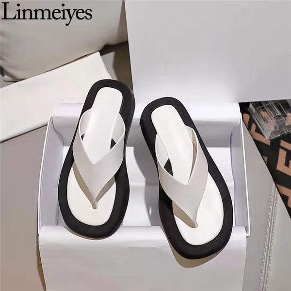 genuine leather flip flops women clip toe flats platform sole slides casual beach shoes slippers woman, Black
genuine leather flip flops women clip toe flats platform sole slides casual beach shoes slippers woman, Black