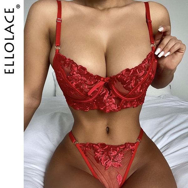 bras sets ellolace women's underwear lingerie set women 2 piece floral embroidery sensual erotic costumes red, Red;black
bras sets ellolace women's underwear lingerie set women 2 piece floral embroidery sensual erotic costumes red, Red;black
