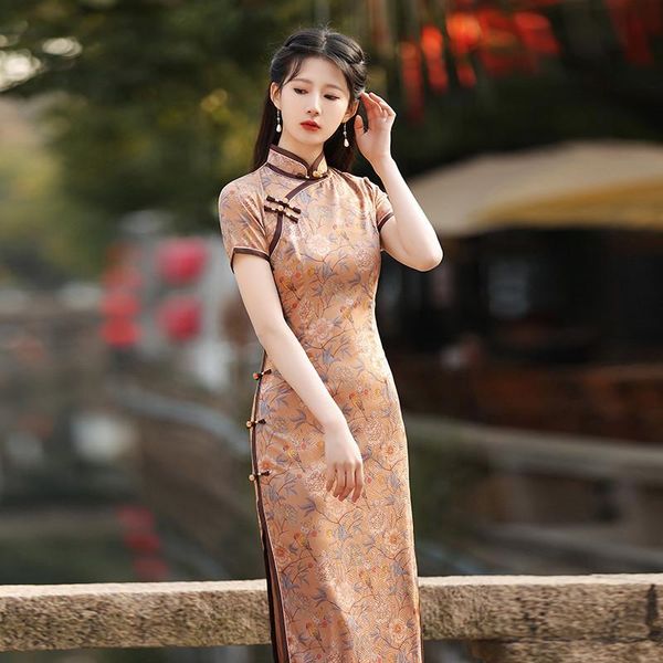 ethnic clothing long vintage female cheongsam plus size 3xl-4xl satin qipao button evening party dress print floral chinese style vestidos, Red
ethnic clothing long vintage female cheongsam plus size 3xl-4xl satin qipao button evening party dress print floral chinese style vestidos, Red