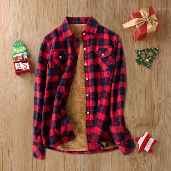 women's jackets velvet thick warm women plaid shirt jacket female long sleeve m-5xl winter fleece casual check coat autumn clothes, Black;brown
women's jackets velvet thick warm women plaid shirt jacket female long sleeve m-5xl winter fleece casual check coat autumn clothes, Black;brown