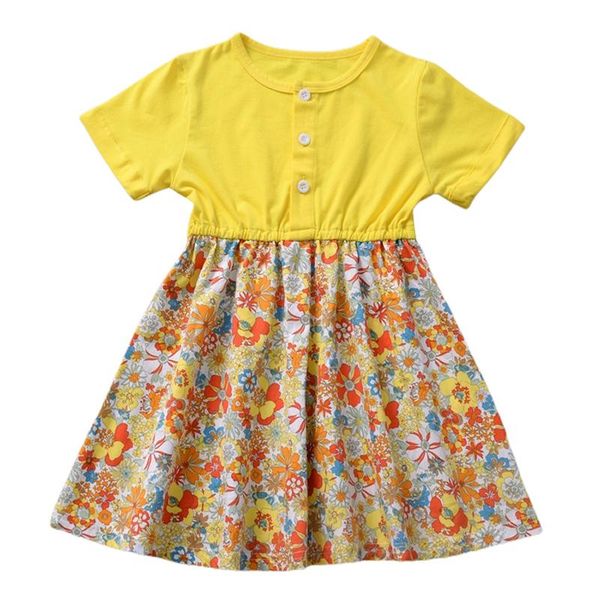 spring autumn fashion kid baby girl short sleeve floral printed patchwork dress princess children clothes 1-6y girl's dresses, Red;yellow
spring autumn fashion kid baby girl short sleeve floral printed patchwork dress princess children clothes 1-6y girl's dresses, Red;yellow