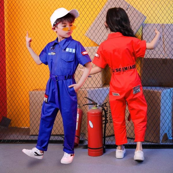 stage wear children's summer dance performance costumes cool short sleeves hip-hop blue red loose jumpsuit girls boys jazz costume, Black;red
stage wear children's summer dance performance costumes cool short sleeves hip-hop blue red loose jumpsuit girls boys jazz costume, Black;red