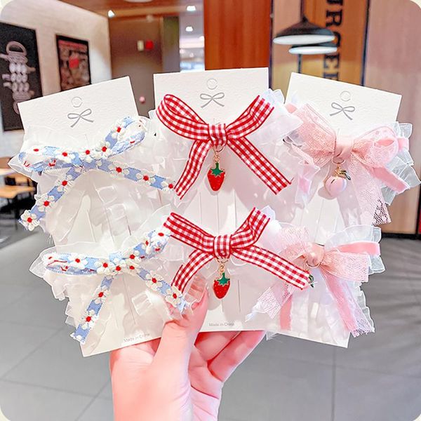 hair accessories fashion cute lace clips korean flower plaid bows hairpins sweet fruit princess headwear jewelry 2pcs/set, Slivery;white
hair accessories fashion cute lace clips korean flower plaid bows hairpins sweet fruit princess headwear jewelry 2pcs/set, Slivery;white