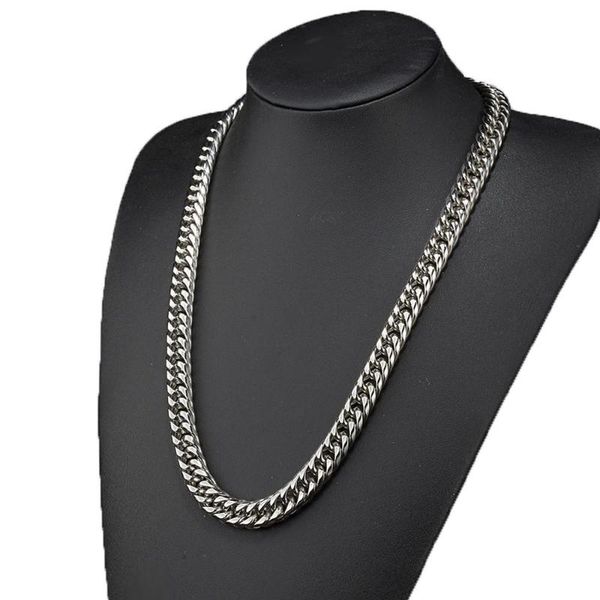 selling 11mm wide metal stainless steel silver color cuban curb double chain mens womens necklace bracelet unisex's jewelry chains
selling 11mm wide metal stainless steel silver color cuban curb double chain mens womens necklace bracelet unisex's jewelry chains