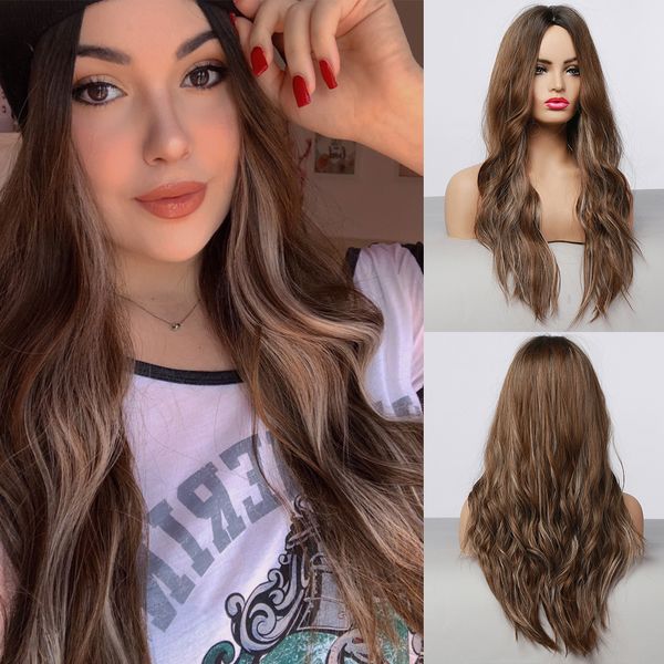 long brown mixed grey hair synthetic wigs for women wavy cosplay wigs natural hair heat resistant cosplay wigs, Black
long brown mixed grey hair synthetic wigs for women wavy cosplay wigs natural hair heat resistant cosplay wigs, Black