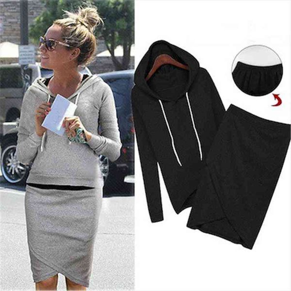 2 piece set tracksuit womens tracksuits skirt and sets autumn long sleeve hooded casual suit solid fall woman clothes, Gray
2 piece set tracksuit womens tracksuits skirt and sets autumn long sleeve hooded casual suit solid fall woman clothes, Gray