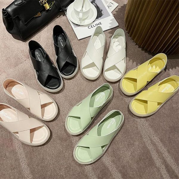 women leather yellow sandals 2021 summer beach jelly shoes black white flat sports sandales transparent casual slippers
women leather yellow sandals 2021 summer beach jelly shoes black white flat sports sandales transparent casual slippers