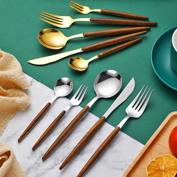 dinnerware sets 1pcs stainless steel dishes tableware imitation wood handle table knife fork spoons cutlery travel kitchen tools
dinnerware sets 1pcs stainless steel dishes tableware imitation wood handle table knife fork spoons cutlery travel kitchen tools
