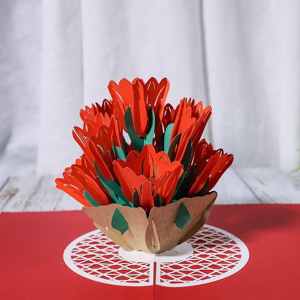 greeting cards tulip flower 3d up handmade paper carving cut post card birthday christmas valentine day decoration gift
greeting cards tulip flower 3d up handmade paper carving cut post card birthday christmas valentine day decoration gift