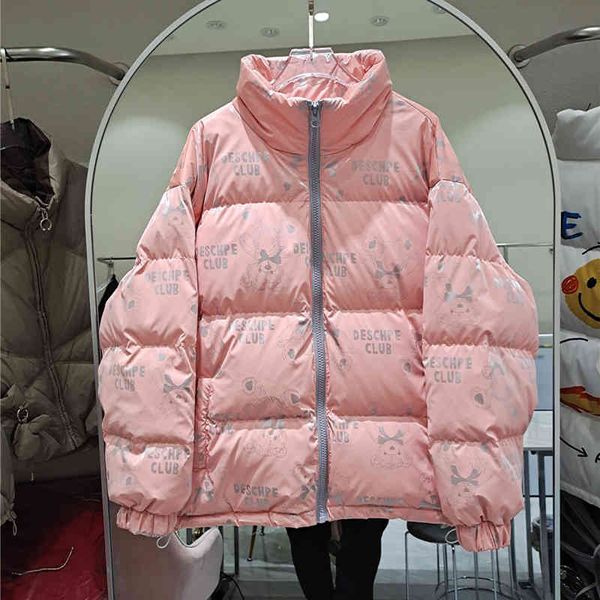 women's parkas down ladies jacket bright face 2021 winter short korean stand collar fashion bear letter wash bread, Black
women's parkas down ladies jacket bright face 2021 winter short korean stand collar fashion bear letter wash bread, Black