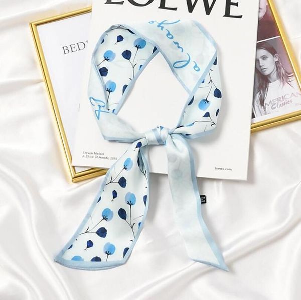 scarves 7*100cm small silk scarf women design skinny flowers florals printed handle bag ribbon female head wrap for lady, Blue;gray
scarves 7*100cm small silk scarf women design skinny flowers florals printed handle bag ribbon female head wrap for lady, Blue;gray