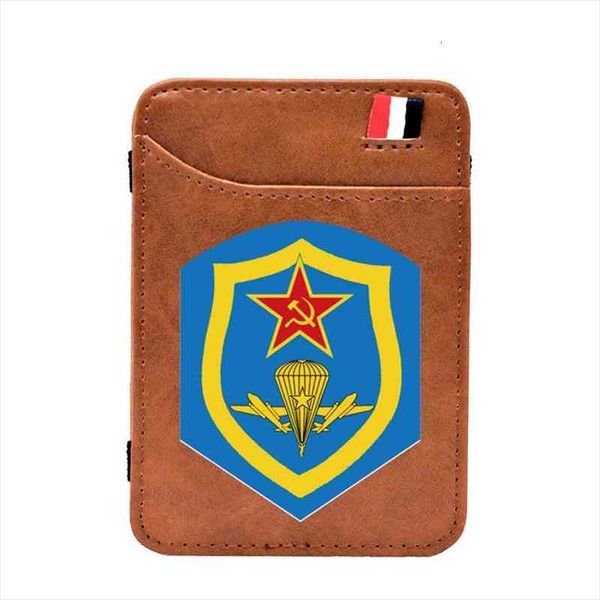 classic soviet airborne troops brown leather wallet vintage men women mini slim money clips card purse, Red;black
classic soviet airborne troops brown leather wallet vintage men women mini slim money clips card purse, Red;black