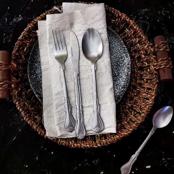 dinnerware set retro fork spoon cutlery sets 304 stainless steel knife coffee tabelware kit kitchen teaspoon 4pcs
dinnerware set retro fork spoon cutlery sets 304 stainless steel knife coffee tabelware kit kitchen teaspoon 4pcs
