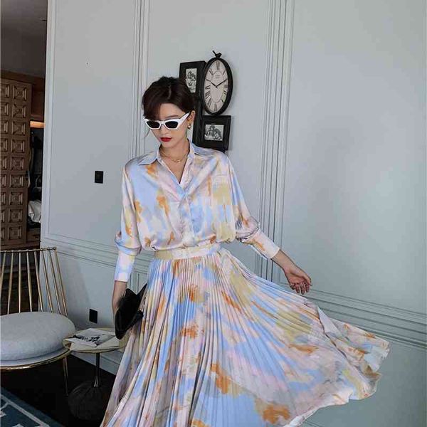 casual dresses tie dye pleated skirt midi autumn blue long high waist s womens swing korean fashion ladies fall 6cvf, Black;gray
casual dresses tie dye pleated skirt midi autumn blue long high waist s womens swing korean fashion ladies fall 6cvf, Black;gray