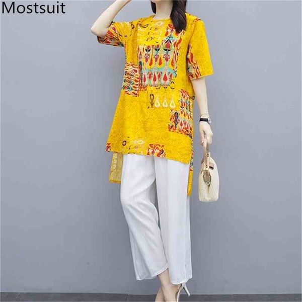 summer vintage linen two piece sets women printed long + wide leg pants suits plus size casual fashion female 210513, White
summer vintage linen two piece sets women printed long + wide leg pants suits plus size casual fashion female 210513, White