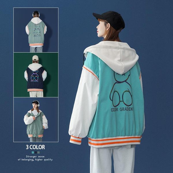 women's jackets fall jackets, reflective bear, Black;brown 
women's jackets fall jackets, reflective bear, Black;brown