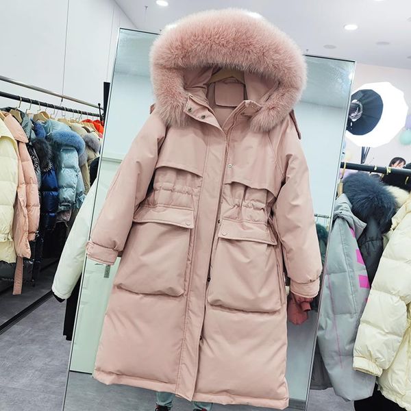 women's down & parkas large natural fur collar hooded 90% white duck long winter women thick warm coat snow outwear, Black
women's down & parkas large natural fur collar hooded 90% white duck long winter women thick warm coat snow outwear, Black