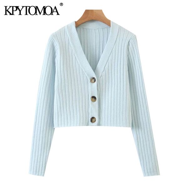 women fashion single breasted cropped knitted sweater vintage v neck long sleeve female outerwear chic 210420, White;black
women fashion single breasted cropped knitted sweater vintage v neck long sleeve female outerwear chic 210420, White;black