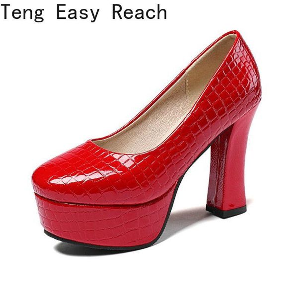 dress shoes teng easy reach spring autumn patent pu leather round toe platform lady office wedding pumps women high heels stilettos, Black
dress shoes teng easy reach spring autumn patent pu leather round toe platform lady office wedding pumps women high heels stilettos, Black