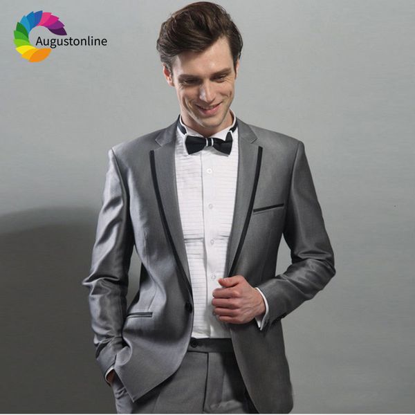 men's suits & blazers custom made grey men for wedding 2piece jacket pants formal slim fit man blazer prom wear groom tuxedo, White;black
men's suits & blazers custom made grey men for wedding 2piece jacket pants formal slim fit man blazer prom wear groom tuxedo, White;black
