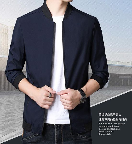 men's jackets long-sleeved solid color jacket autumn and winter casual thin baseball collar coat handsome trend, Black;brown
men's jackets long-sleeved solid color jacket autumn and winter casual thin baseball collar coat handsome trend, Black;brown