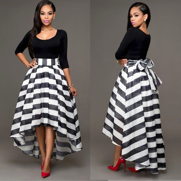 luxury casual drsround neck drs stripe fashion swing medium long sleeve skirt, Black;gray
luxury casual drsround neck drs stripe fashion swing medium long sleeve skirt, Black;gray
