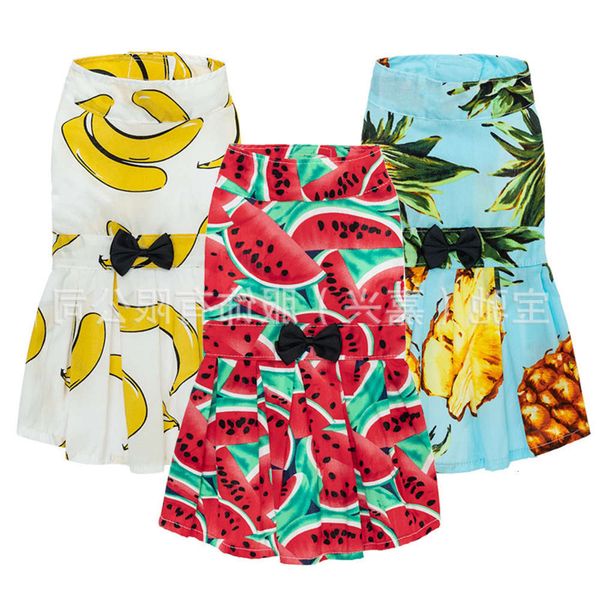the dog clothes fruit series watermelon banana pineapple pattern dog skirt pet dress in spring and summer
the dog clothes fruit series watermelon banana pineapple pattern dog skirt pet dress in spring and summer