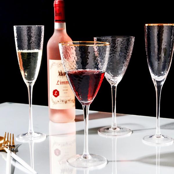 crystal glass champagne red wine triangle european gold rim hammered handmade goblet transparent glasses
crystal glass champagne red wine triangle european gold rim hammered handmade goblet transparent glasses