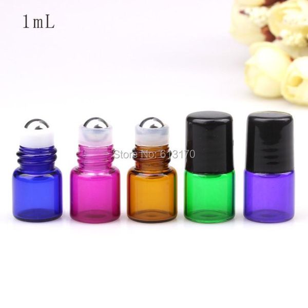 1ml,2ml colorful glass roll on bottles black cap empty essential oil bottle portable perfume vials with metal roller ball packing
1ml,2ml colorful glass roll on bottles black cap empty essential oil bottle portable perfume vials with metal roller ball packing