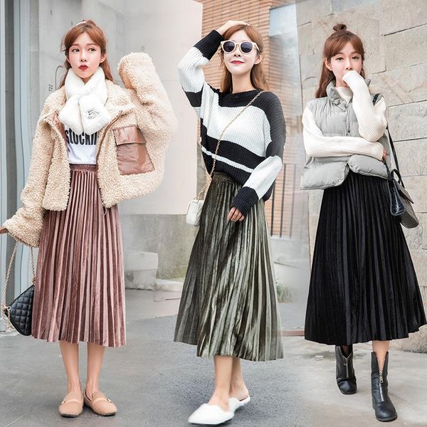 skirts the 2021 tall waist pleuche pleated bust skirt female in long black big yards of qiu dong season a word
skirts the 2021 tall waist pleuche pleated bust skirt female in long black big yards of qiu dong season a word
