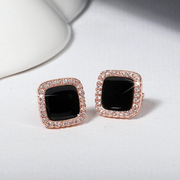 black acrylic 925 stamp silver color pendientes earring clear cubic zirconia rose gold square stud jewelry, Golden;silver
black acrylic 925 stamp silver color pendientes earring clear cubic zirconia rose gold square stud jewelry, Golden;silver