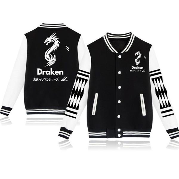men's hoodies & sweatshirts harajuku draken print fashion jacket casual sportswear baseball uniform tokyo revengers ryuguji ken o-neck, Black
men's hoodies & sweatshirts harajuku draken print fashion jacket casual sportswear baseball uniform tokyo revengers ryuguji ken o-neck, Black