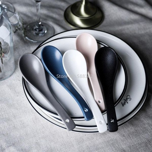 spoons 17cm solid matte ceramic long spoon under glaze porcelain coffee milk stirring soup household noodle kitchen tool
spoons 17cm solid matte ceramic long spoon under glaze porcelain coffee milk stirring soup household noodle kitchen tool