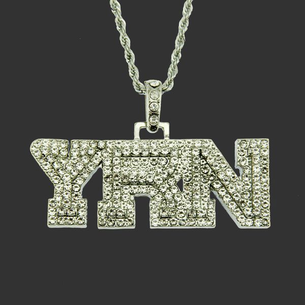 amulet neck pendants letter diamond inlaid yrn men's fashion brand pendant ins domineering necklace, Silver
amulet neck pendants letter diamond inlaid yrn men's fashion brand pendant ins domineering necklace, Silver