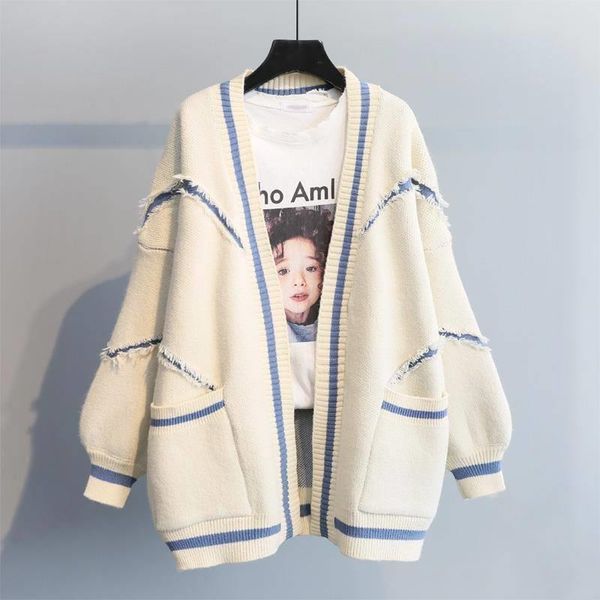 women's sweaters autumn korean fashion loose padded knitted lazy wind sweater cardigan women colleg basic vintage retro causal, White;black
women's sweaters autumn korean fashion loose padded knitted lazy wind sweater cardigan women colleg basic vintage retro causal, White;black