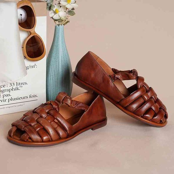 birkuir original genuine leather women sandals retro shoes weaving closed toe summer flat soft handmade concise ladies sandals, Black
birkuir original genuine leather women sandals retro shoes weaving closed toe summer flat soft handmade concise ladies sandals, Black