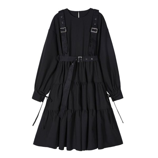 casual dresses gothic style black long dress women punk sleeve lace up vintage midi 2021 fashion halloween cosplay loose vestidos, Black;gray
casual dresses gothic style black long dress women punk sleeve lace up vintage midi 2021 fashion halloween cosplay loose vestidos, Black;gray