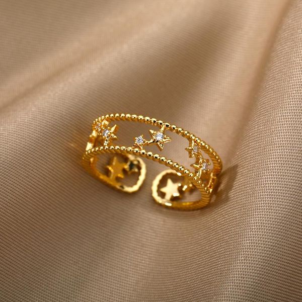 wedding rings shinny zircon star for women open cuff engagement ring adjustable party finger kpop jewelry gifts, Slivery;golden
wedding rings shinny zircon star for women open cuff engagement ring adjustable party finger kpop jewelry gifts, Slivery;golden