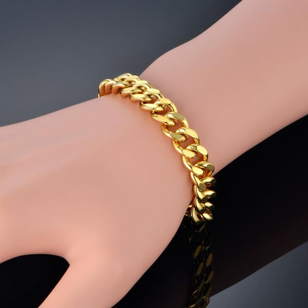 bracelet men jewelry men's stainless steel male bracelets wholesale braslet gold color cuban chain link link,, Black
bracelet men jewelry men's stainless steel male bracelets wholesale braslet gold color cuban chain link link,, Black