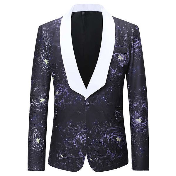 suits & men's blazers autumn and winter fashion style printed casual large blazer, White;black
suits & men's blazers autumn and winter fashion style printed casual large blazer, White;black