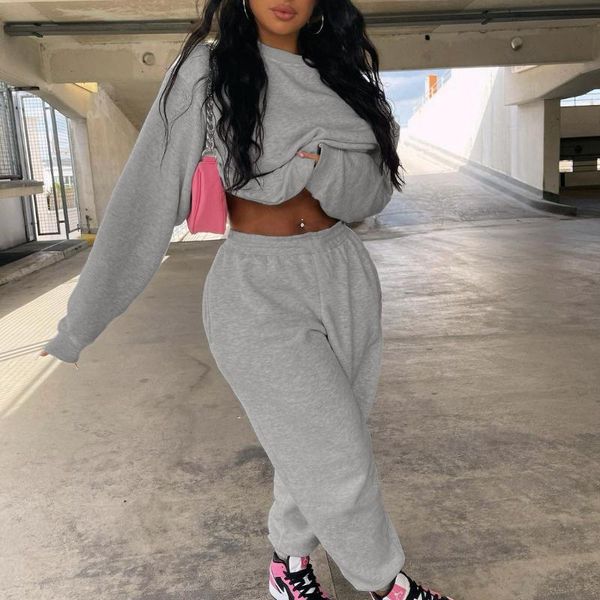 gym clothing women tracksuit 2 two piece set solid long sleeve sport sweat suit loose plus size loung wear matching sets, White;black
gym clothing women tracksuit 2 two piece set solid long sleeve sport sweat suit loose plus size loung wear matching sets, White;black