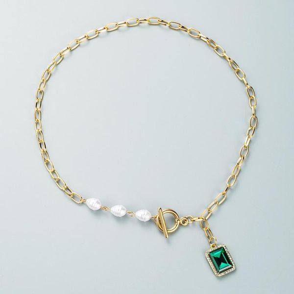 chains gold trendy imitation pearls bead chain necklace women classic ot clasp color crystal pendant for, Silver
chains gold trendy imitation pearls bead chain necklace women classic ot clasp color crystal pendant for, Silver
