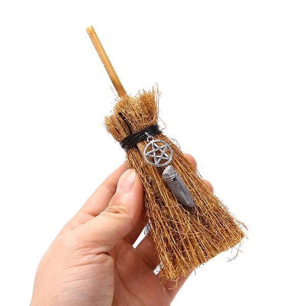 charms dust removal broom wicca celtic pentagram mini witch witchcraft accessories raw crystal altar, Bronze;silver
charms dust removal broom wicca celtic pentagram mini witch witchcraft accessories raw crystal altar, Bronze;silver