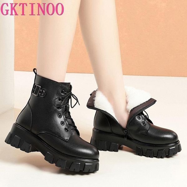 boots gktinoo genuine leather women 2021 winter wool warm platform fashion short shoes, Black
boots gktinoo genuine leather women 2021 winter wool warm platform fashion short shoes, Black