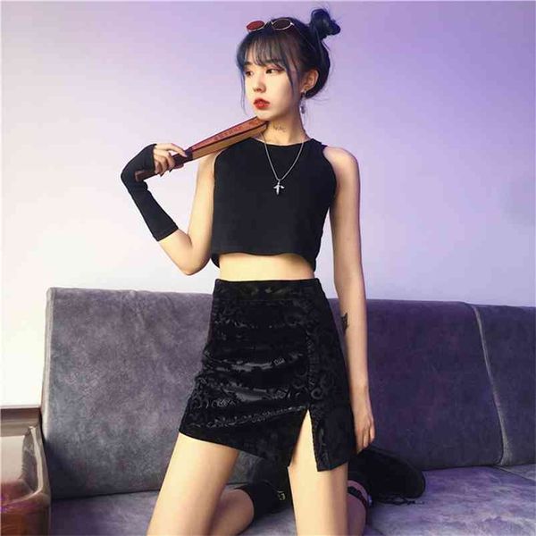 summer women's skirts korean style solid color retro slit high waist short slim and thin a-line female gx605 210507, Black
summer women's skirts korean style solid color retro slit high waist short slim and thin a-line female gx605 210507, Black